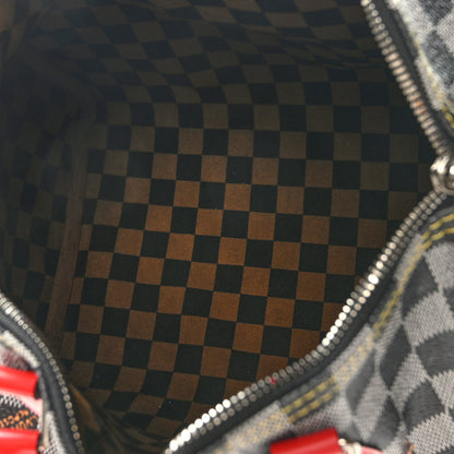 Louis Vuitton Damier Speedy Bandouliere 30 Black White 5 of 10