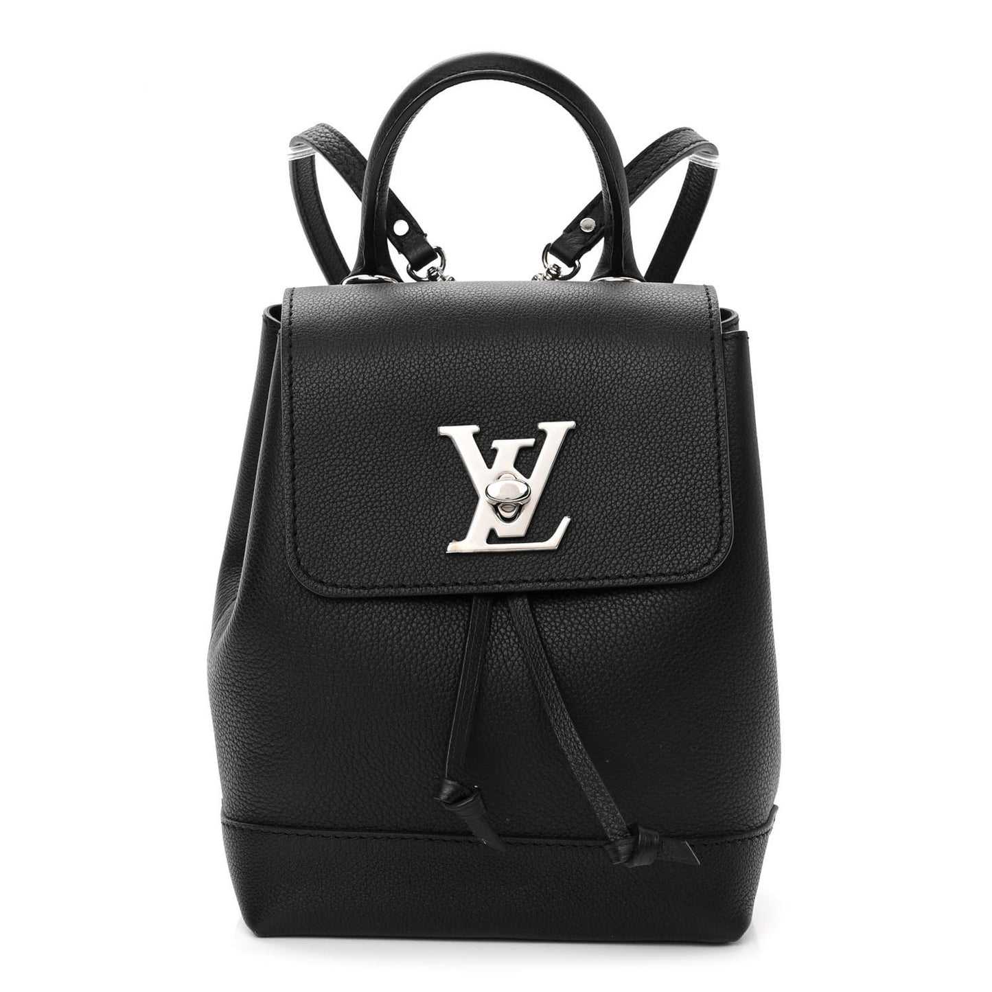 Calfskin Lockme Mini Backpack Black