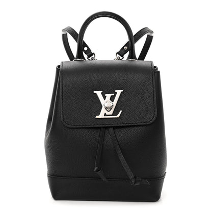 Louis Vuitton Calfskin Lockme Mini Backpack Black 1 of 9