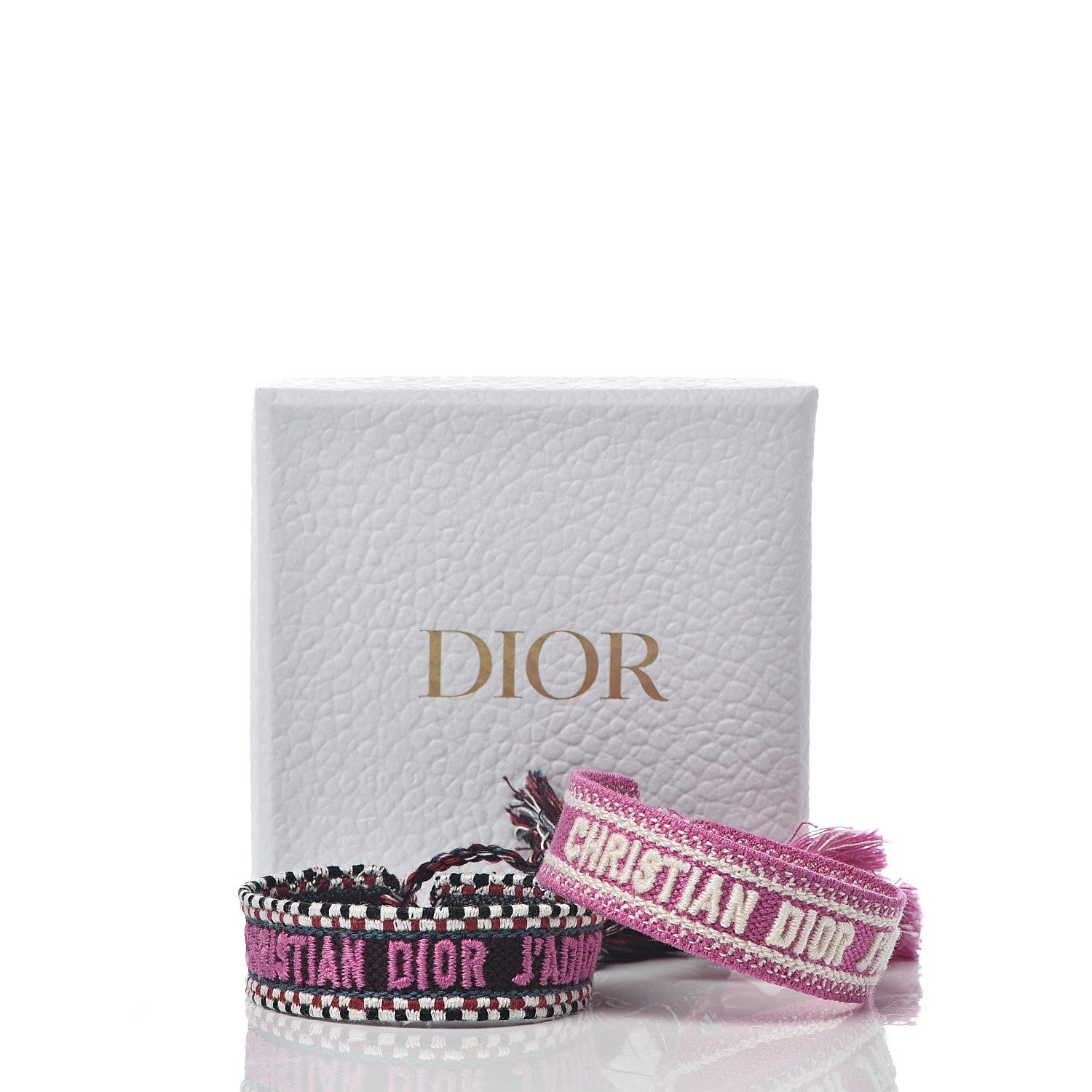 Christian Dior Woven Cotton J'Adior Friendship Bracelet Set Purple Rose 6 of 6