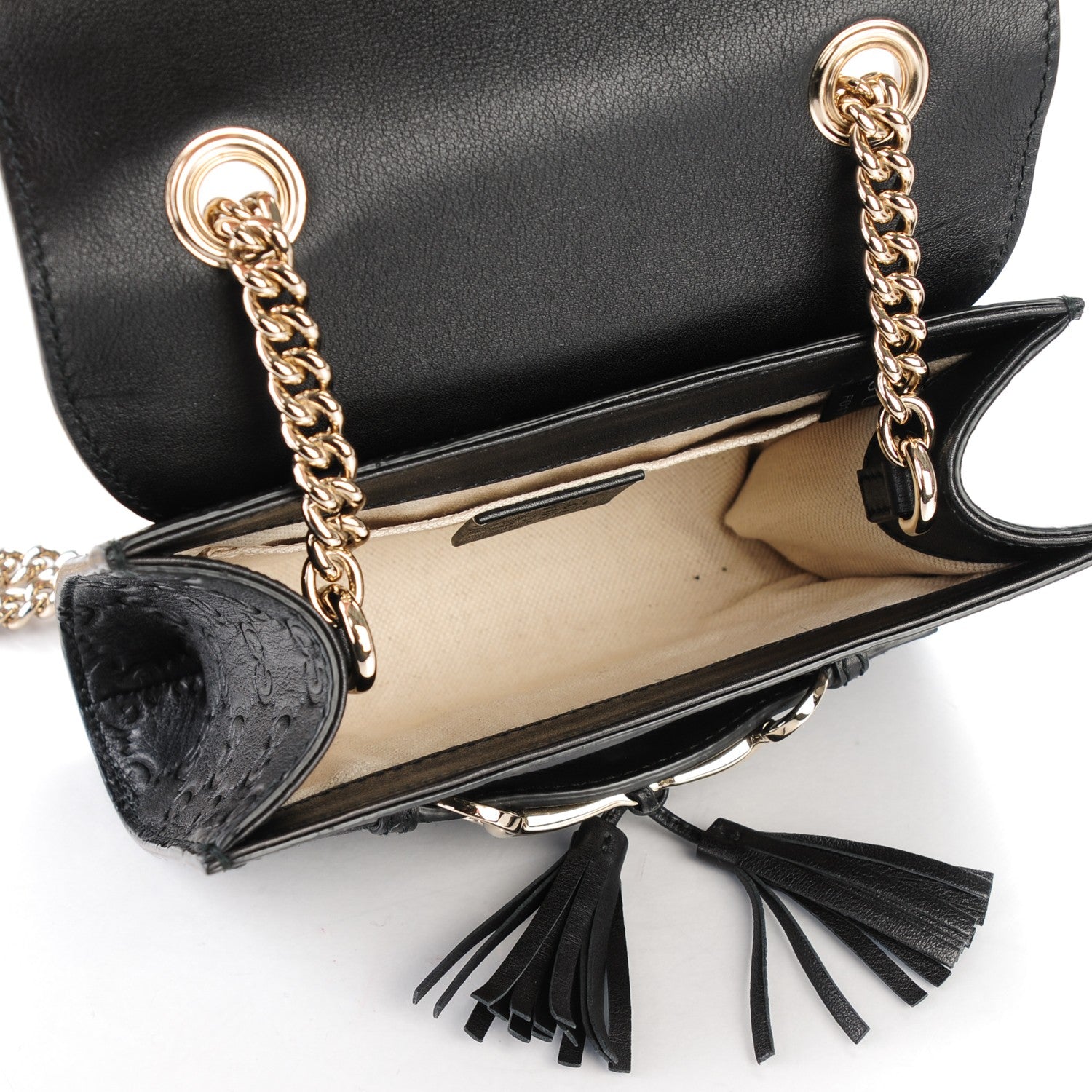 Gucci Guccissima Mini Emily Shoulder Bag Black 5 of 7