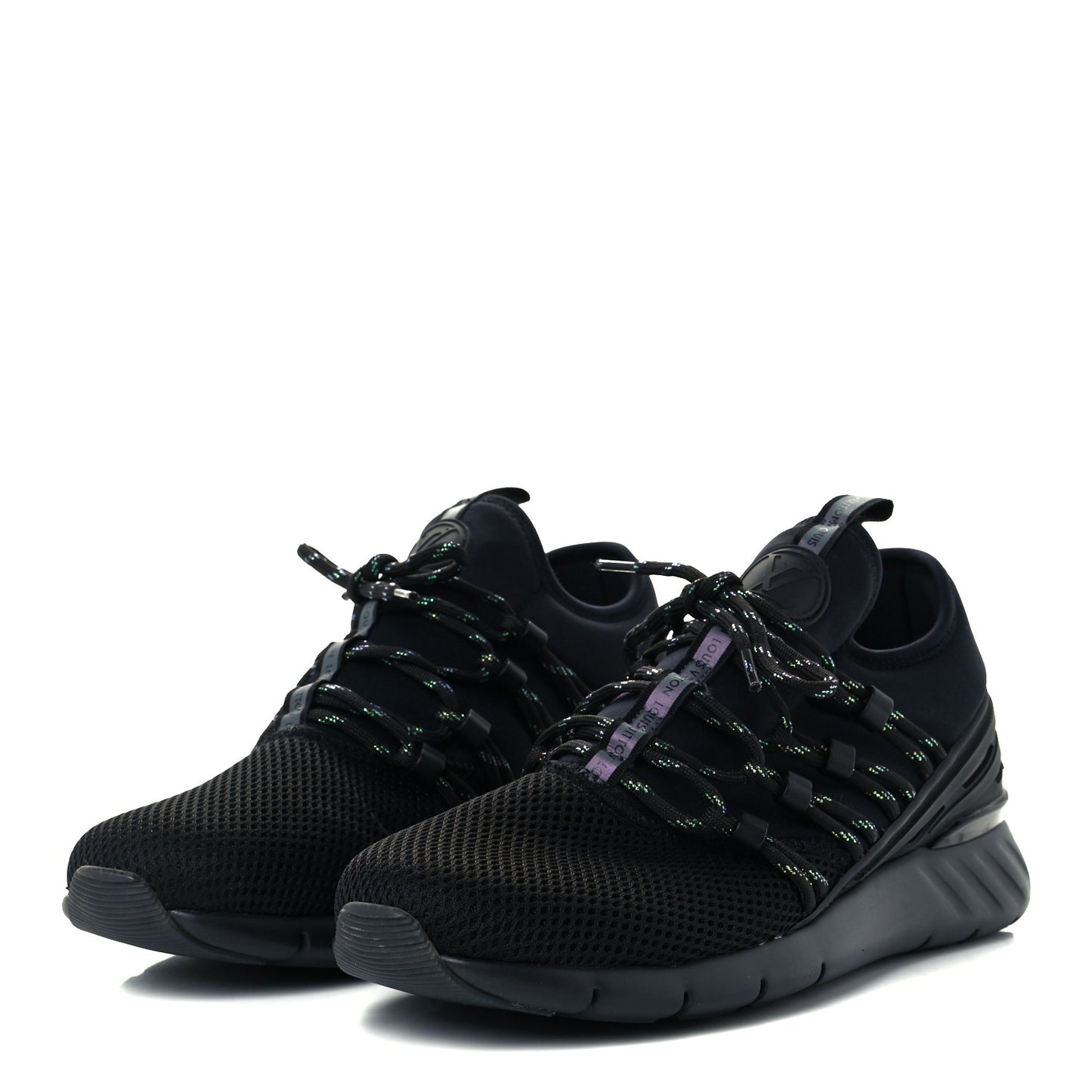 Neoprene Mesh Rubber Fastlane Low Sneakers 5 Black