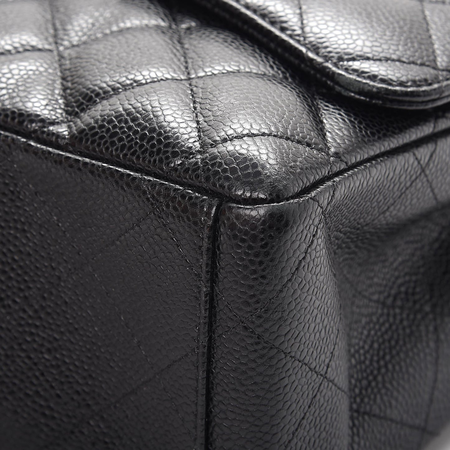 Caviar Quilted Maxi Double Flap Black