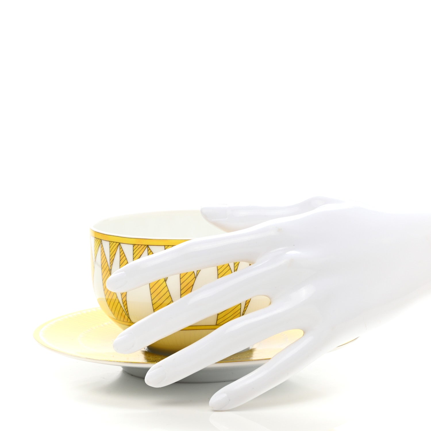 Hermes Porcelain Soleil d'Hermes Breakfast Cup And Saucer Set Of 2 3 of 9