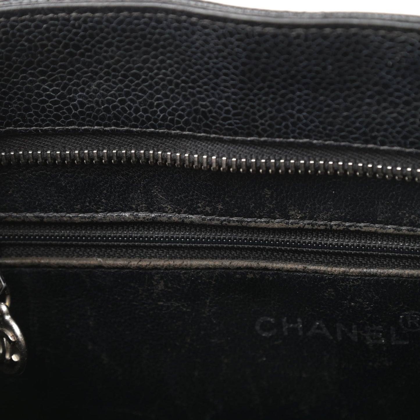 Caviar Quilted Medallion Tote Black