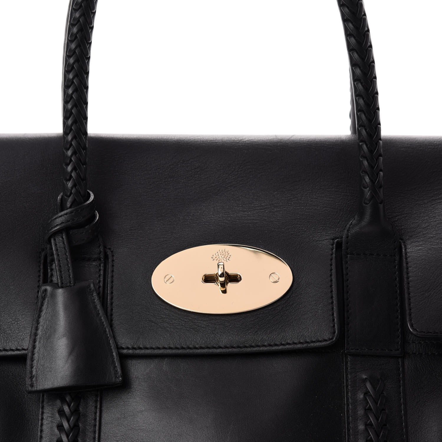 Mulberry Smooth Calfskin Braided Bayswater Black 14 of 14