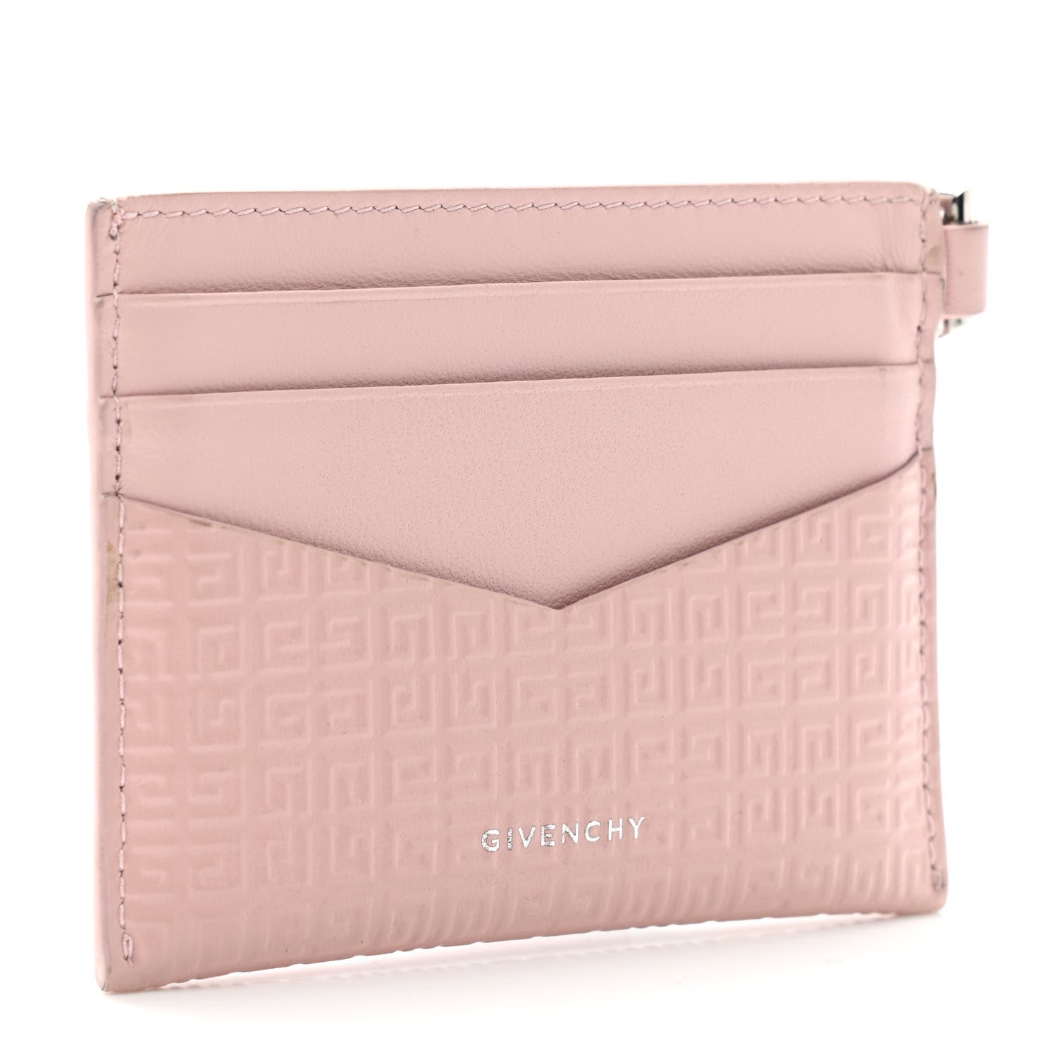 Givenchy X CHITO Calfskin 4G Embossed Graffiti Tag Card Holder Pink 3 of 7