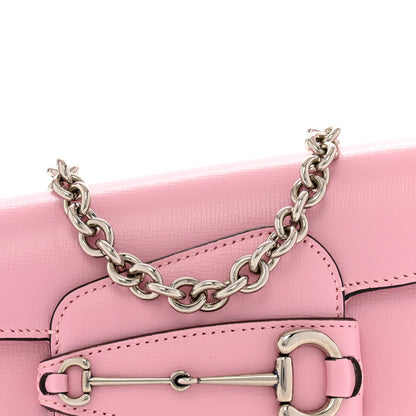 Gucci Calfskin Mini Horsebit 1955 Asymmetric Shoulder Bag Pink 8 of 10