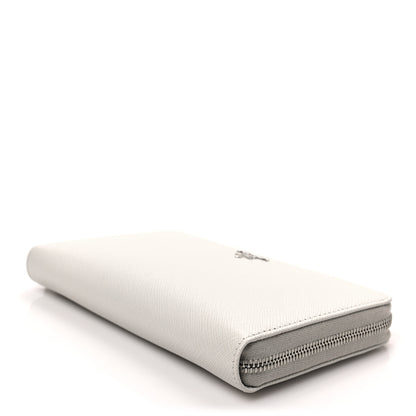 Prada Saffiano Metal Zip Around Wallet Talco 7 of 7