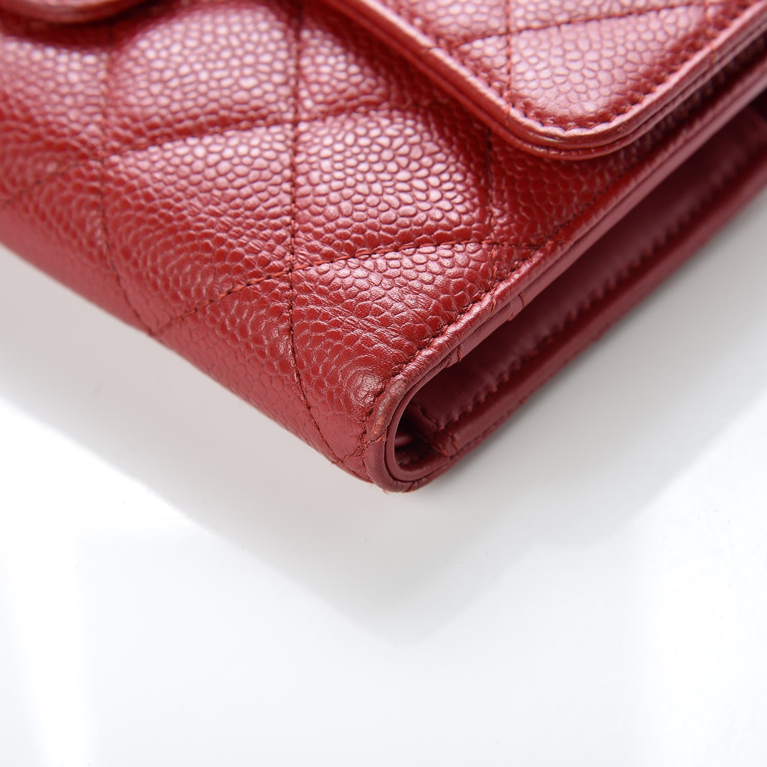 Chanel Caviar Quilted Large Flap Wallet Red 12 of 13