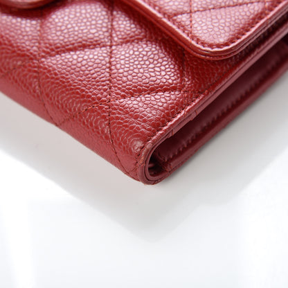 Chanel Caviar Quilted Large Flap Wallet Red 12 of 13