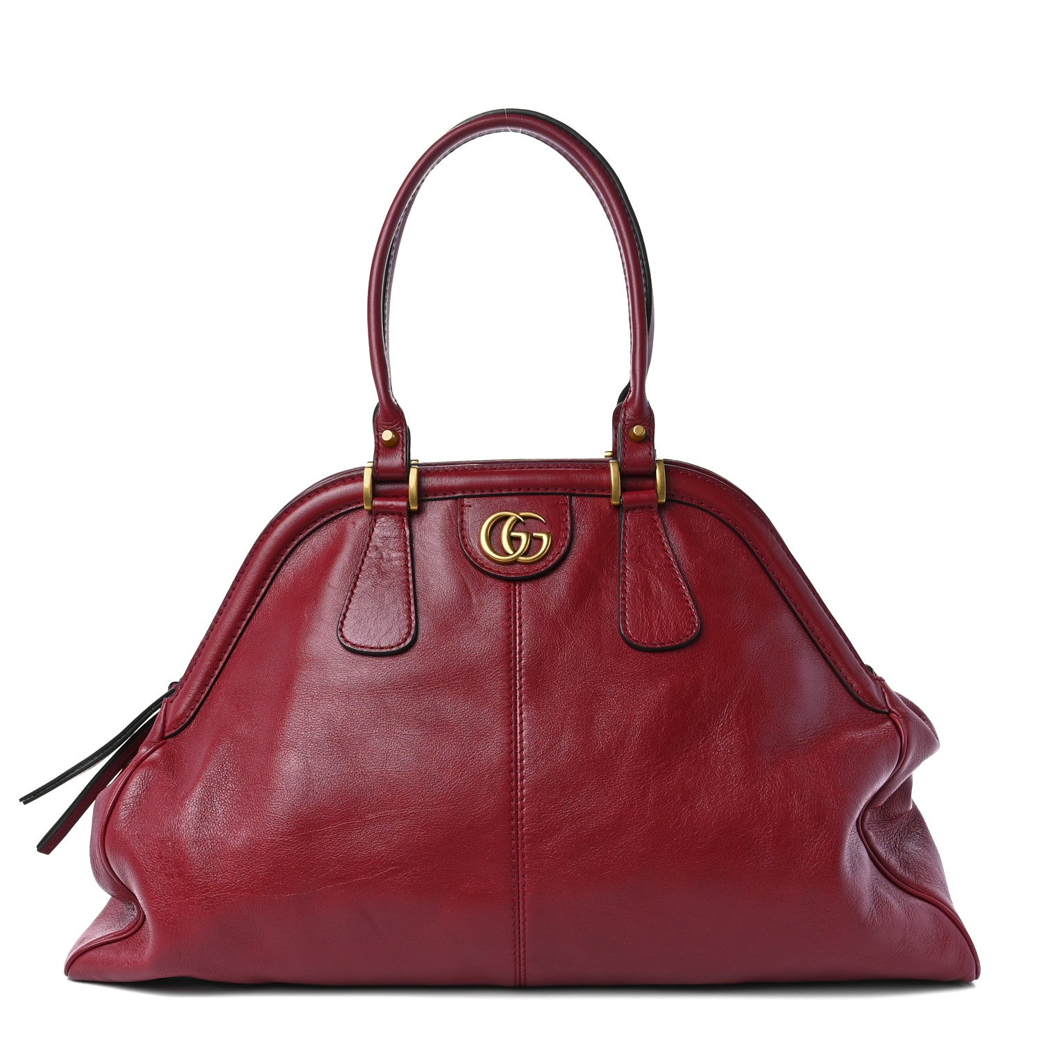 Gucci Calfskin Large Re(Belle) Top Handle Bag Red 1 of 14