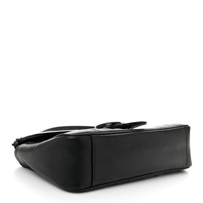 Gucci Calfskin Matelasse Monochrome Small GG Marmont Shoulder Bag Black 4 of 10