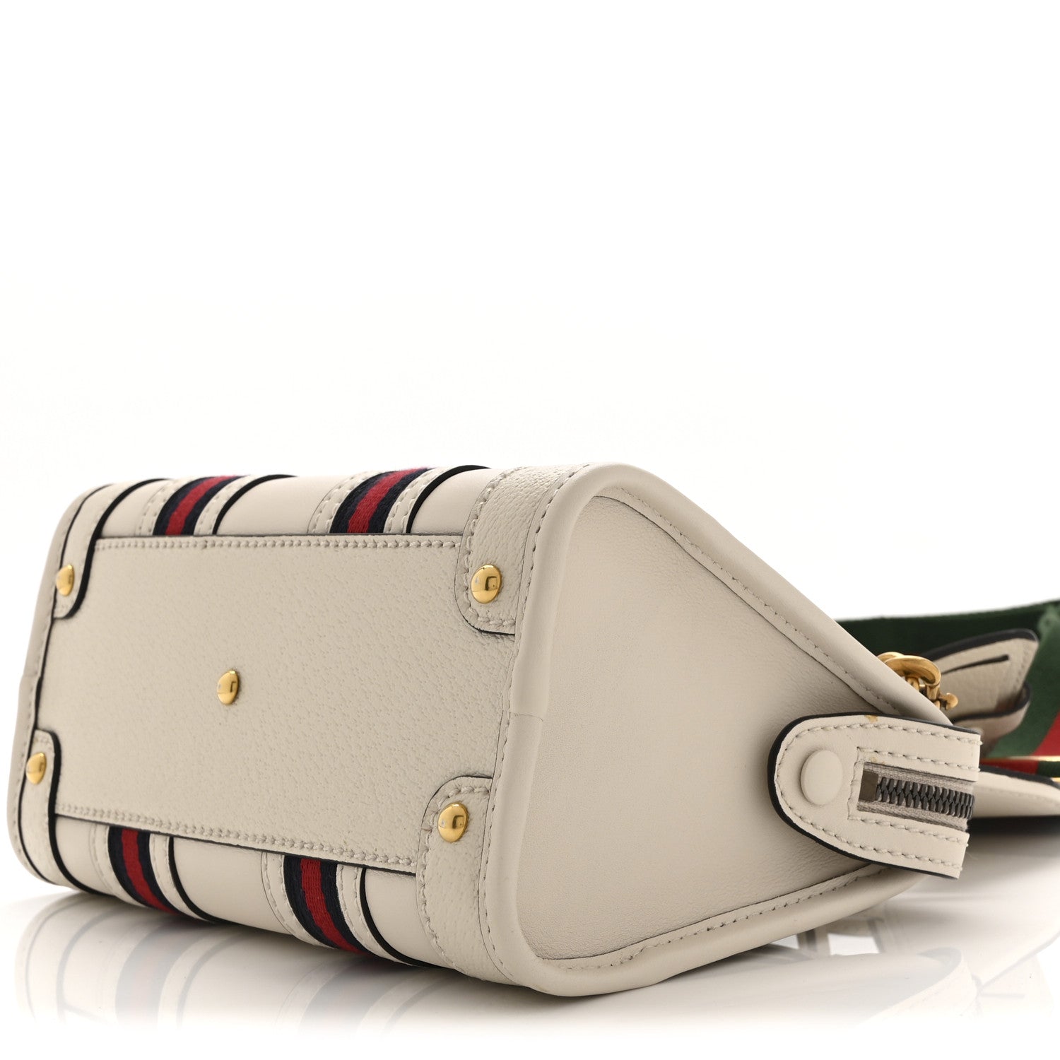Gucci Koi Calfskin Web Mini Bauletto Duffle Top Handle Bag Mystic