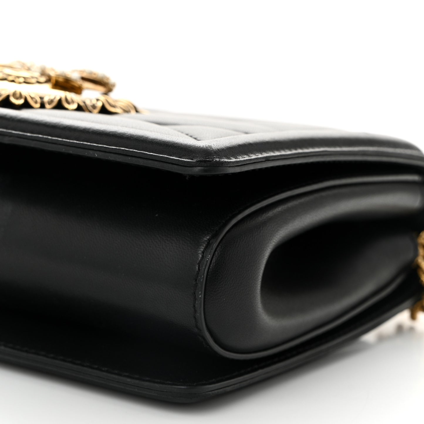 Calfskin Medium Devotion Crossbody Bag Black