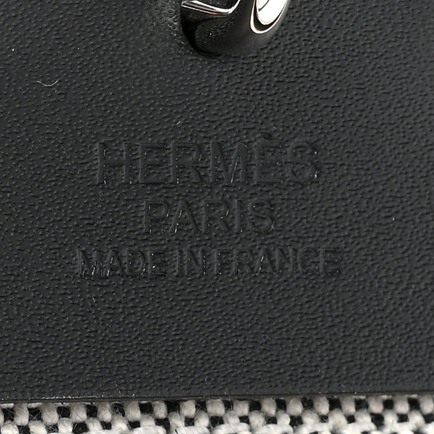 Hermes H Plume Canvas Vache Hunter Circuit Rider Hobnailed Herbag Zip Retourne 31 PM Black Ecru 8 of 11