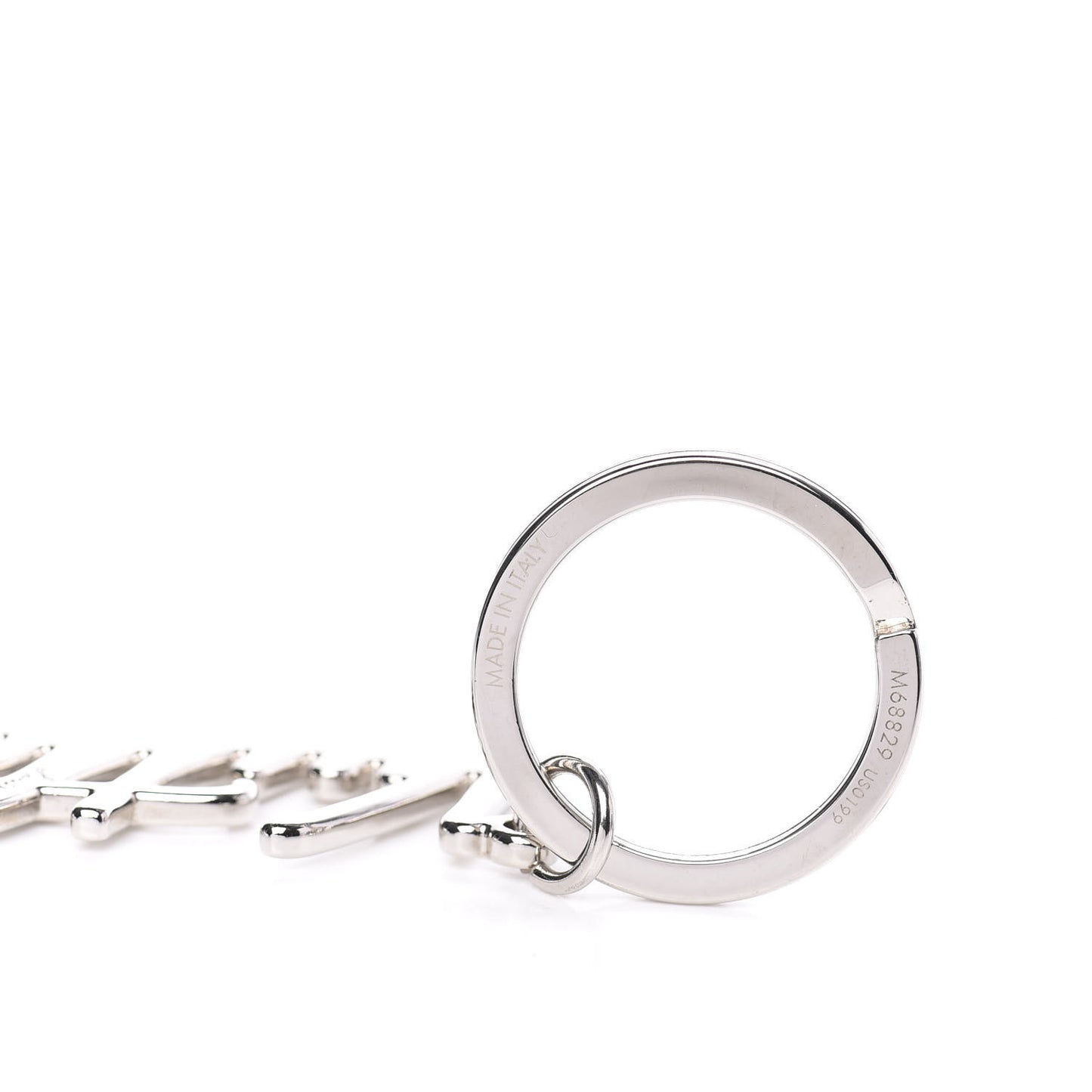 Metal Autograph Key Holder Silver