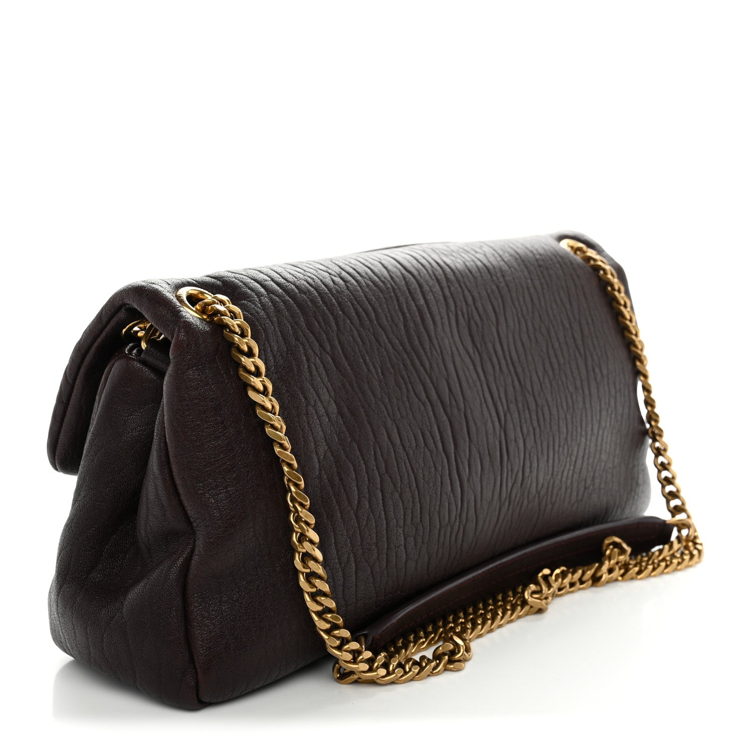 Saint Laurent Grained Lambskin Medium Calypso Dark Currant 3 of 10