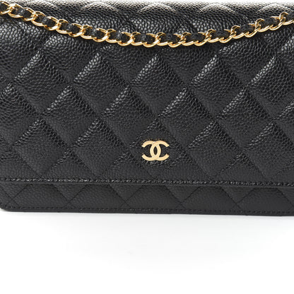 Chanel Caviar Quilted Wallet On Chain WOC Black 11 of 11