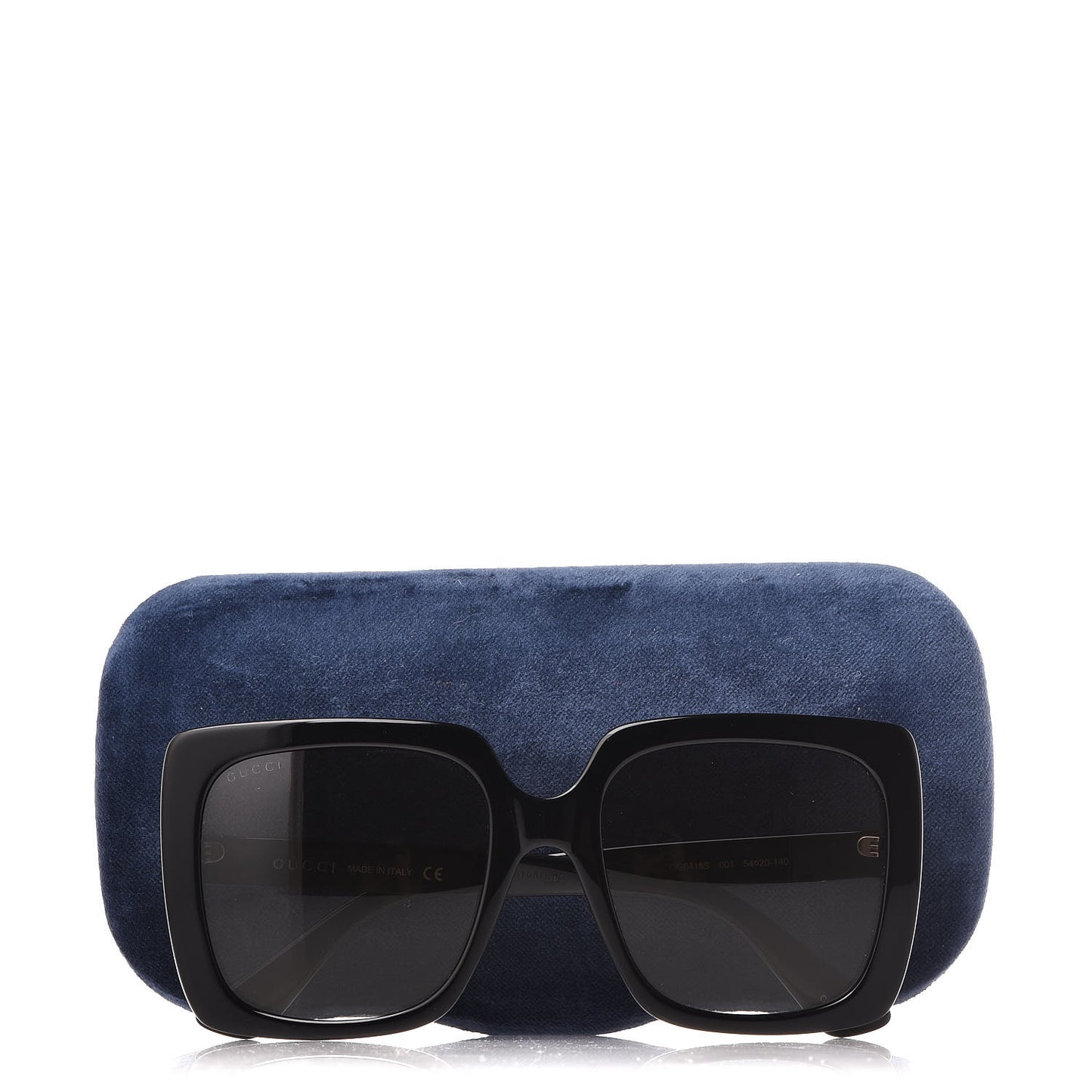 Crystal Square Frame GG Sunglasses GG0418S Black
