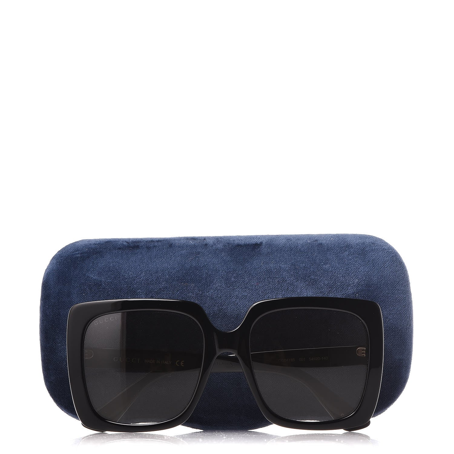 Gucci Crystal Square Frame GG Sunglasses GG0418S Black 8 of 8