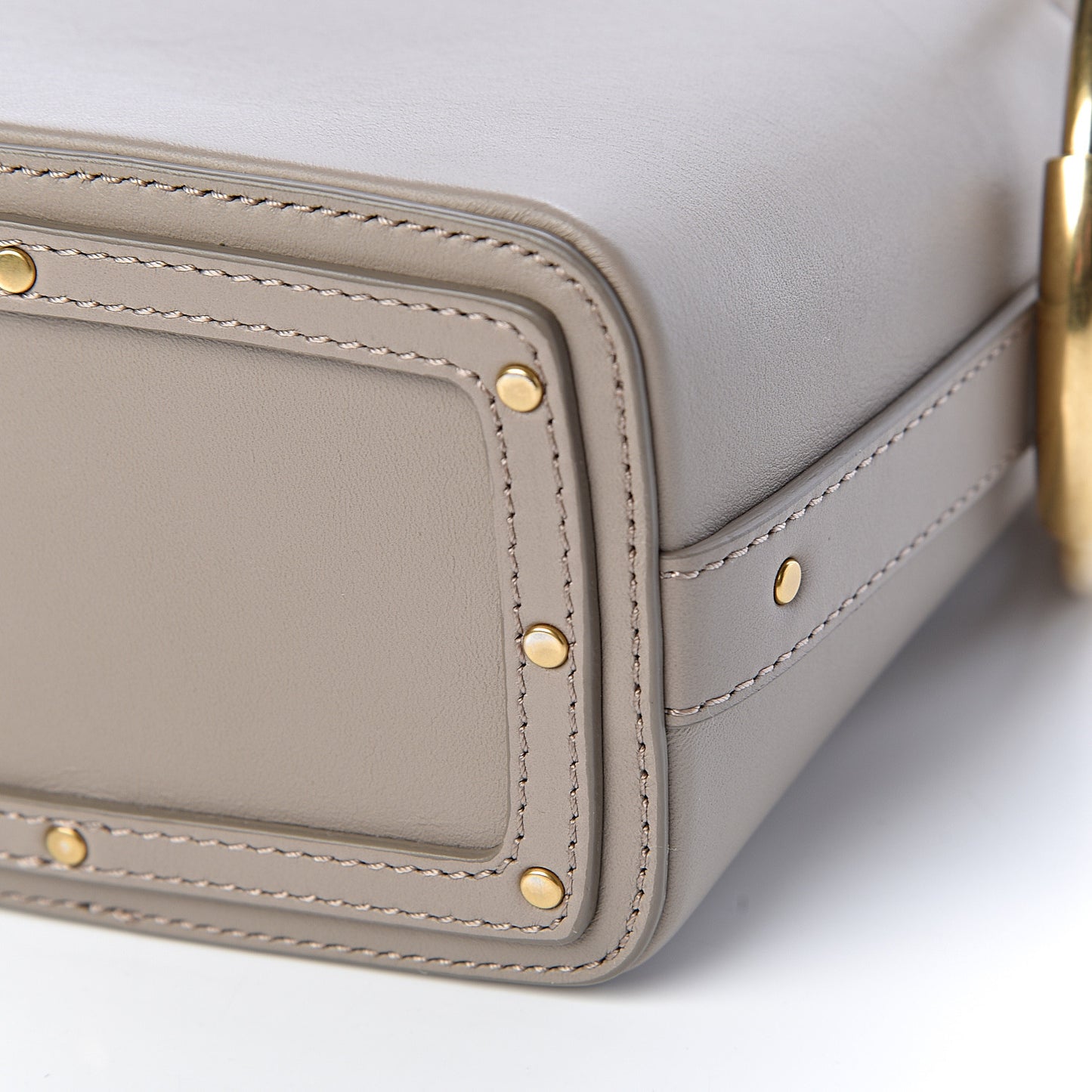 Smooth Calfskin Small Roy Bucket Bag Motty Grey