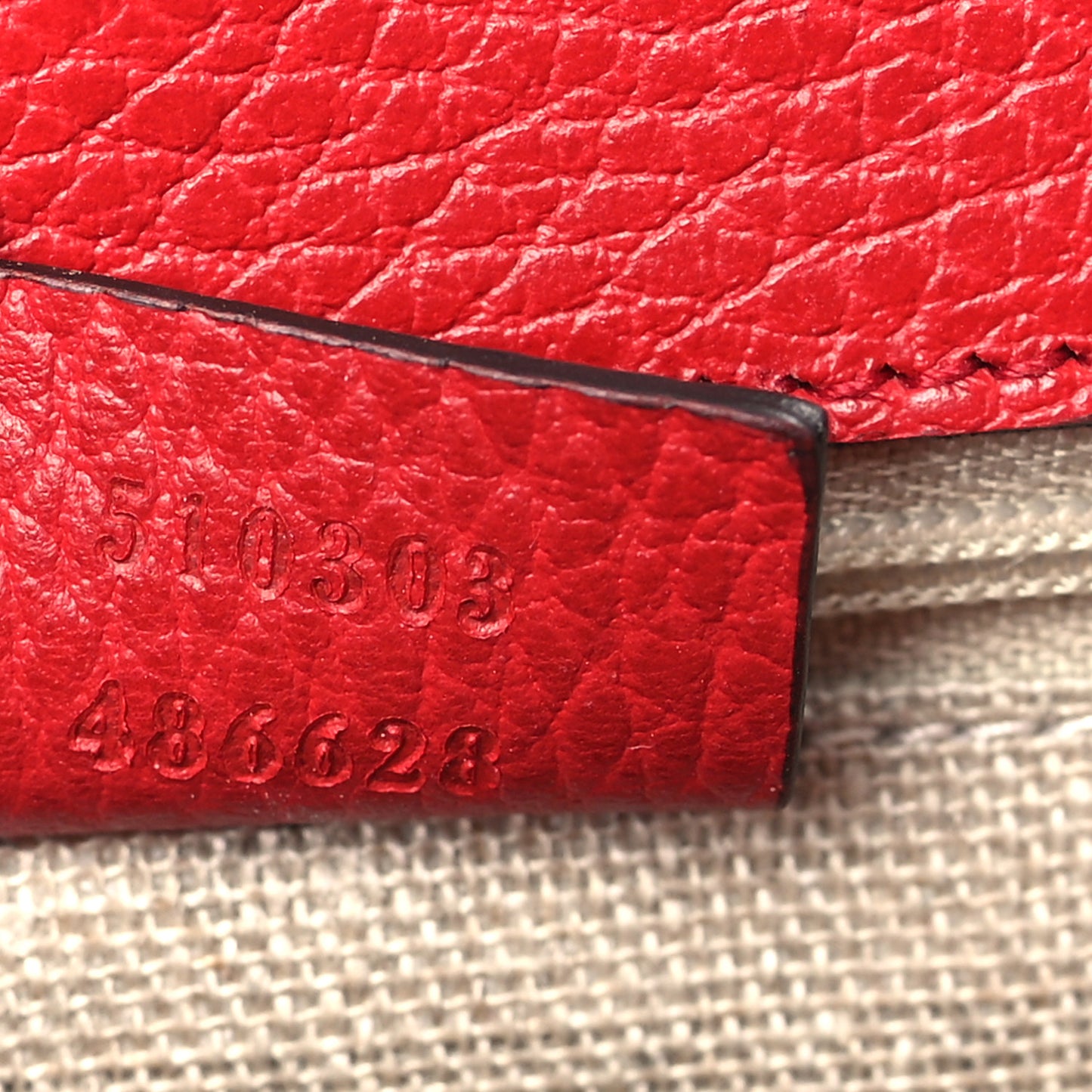 Dollar Calfskin Interlocking G Shoulder Bag Red