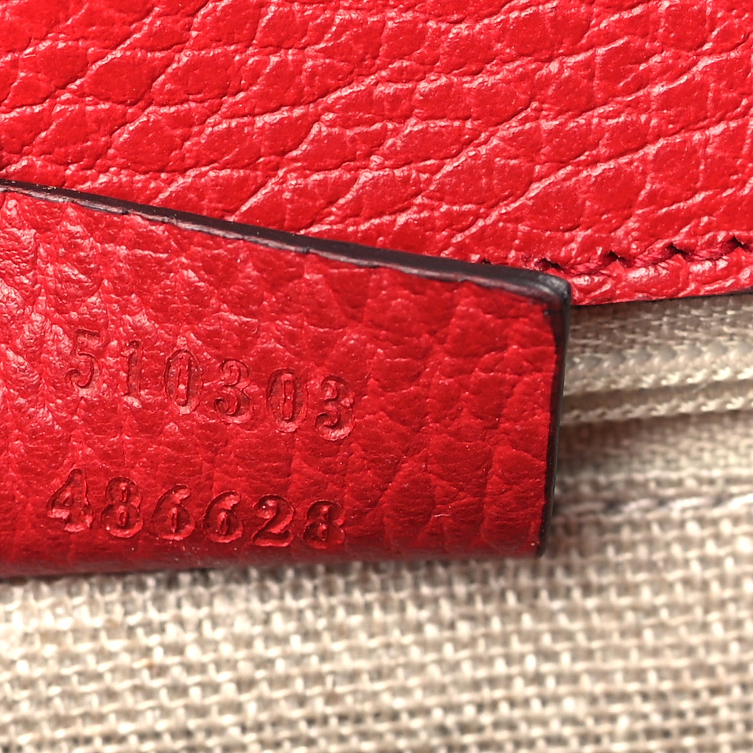 Gucci Dollar Calfskin Interlocking G Shoulder Bag Red 7 of 9