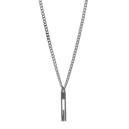 Gucci Darkened Sterling Silver G Bar Pendant Necklace 4 of 7