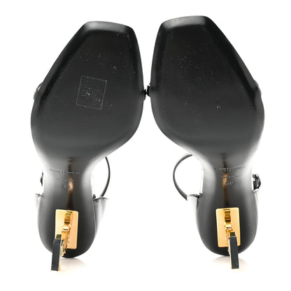 Saint Laurent Patent Calfskin Opyum 85 Sandals 39 Black 6 of 13