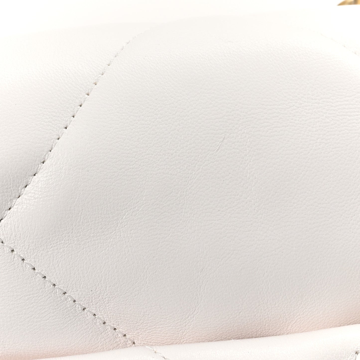 Lambskin Quilted Medium Chanel 19 Flap White