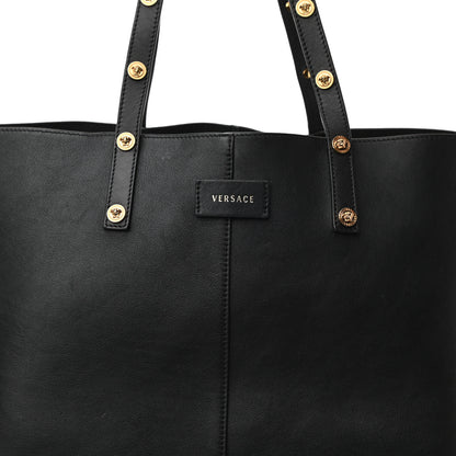 Versace Calfskin Palazzo Tote Black 7 of 10
