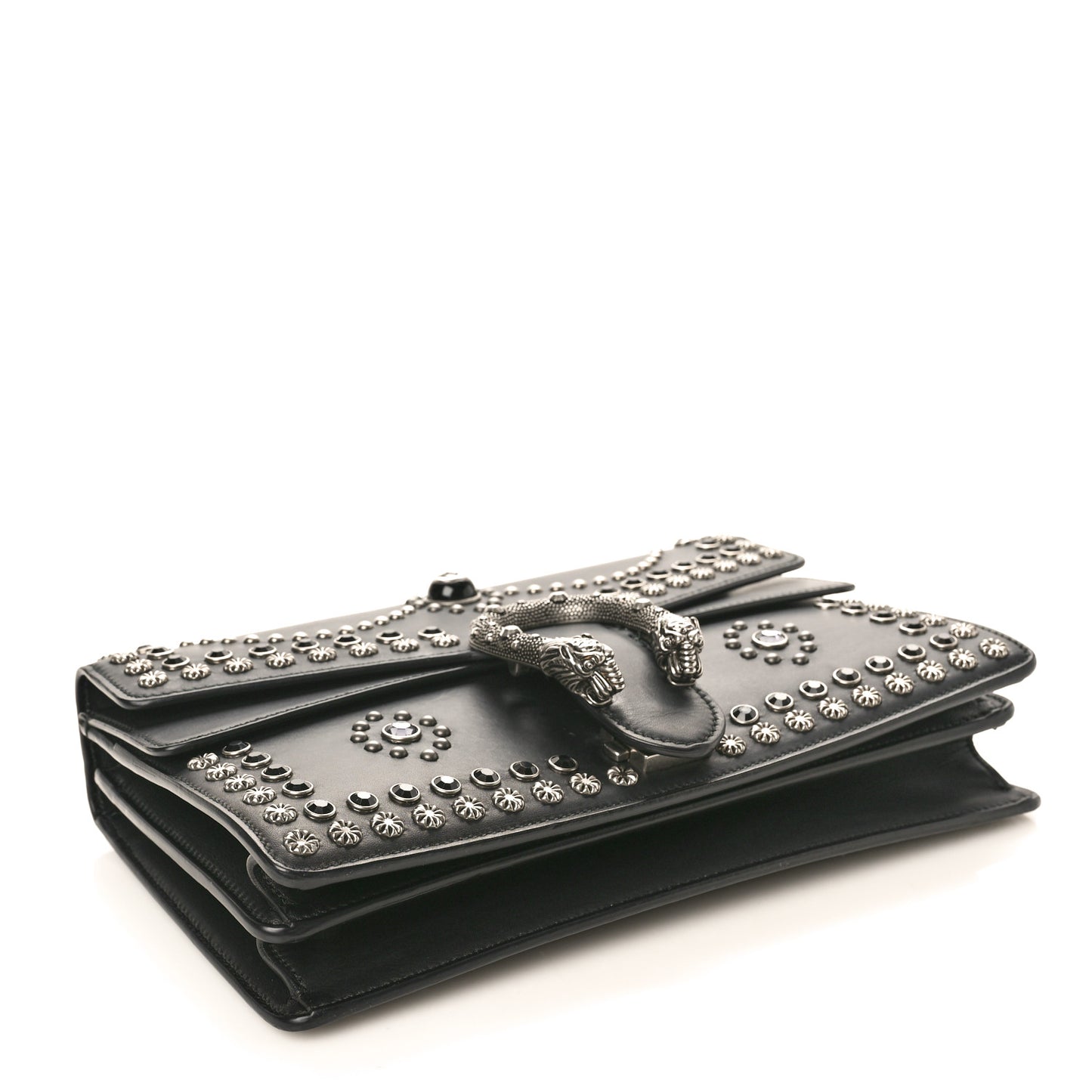 Calfskin Studded Small Dionysus Shoulder Bag Black