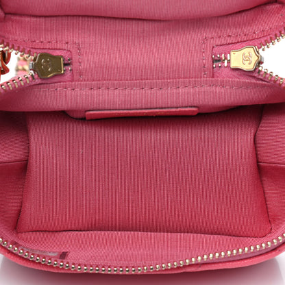 Chanel Caviar Quilted Mini Top Handle Vanity With Chain Pink 4 of 4