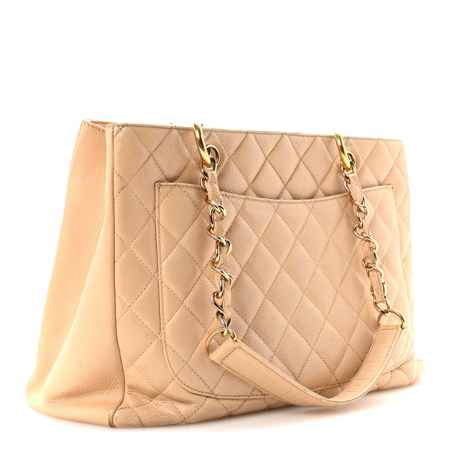 Chanel Caviar Quilted Grand Shopping Tote GST Beige Clair 3 of 10