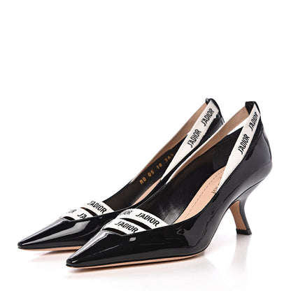 Christian Dior Patent J'Adior Ribbon Pumps 36.5 Black 3 of 9