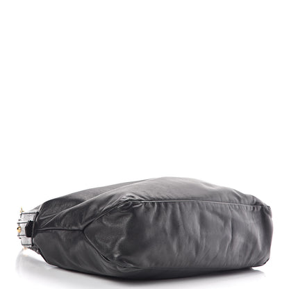 Gucci Calfskin Medium Horsebit Chain Hobo Black 4 of 16