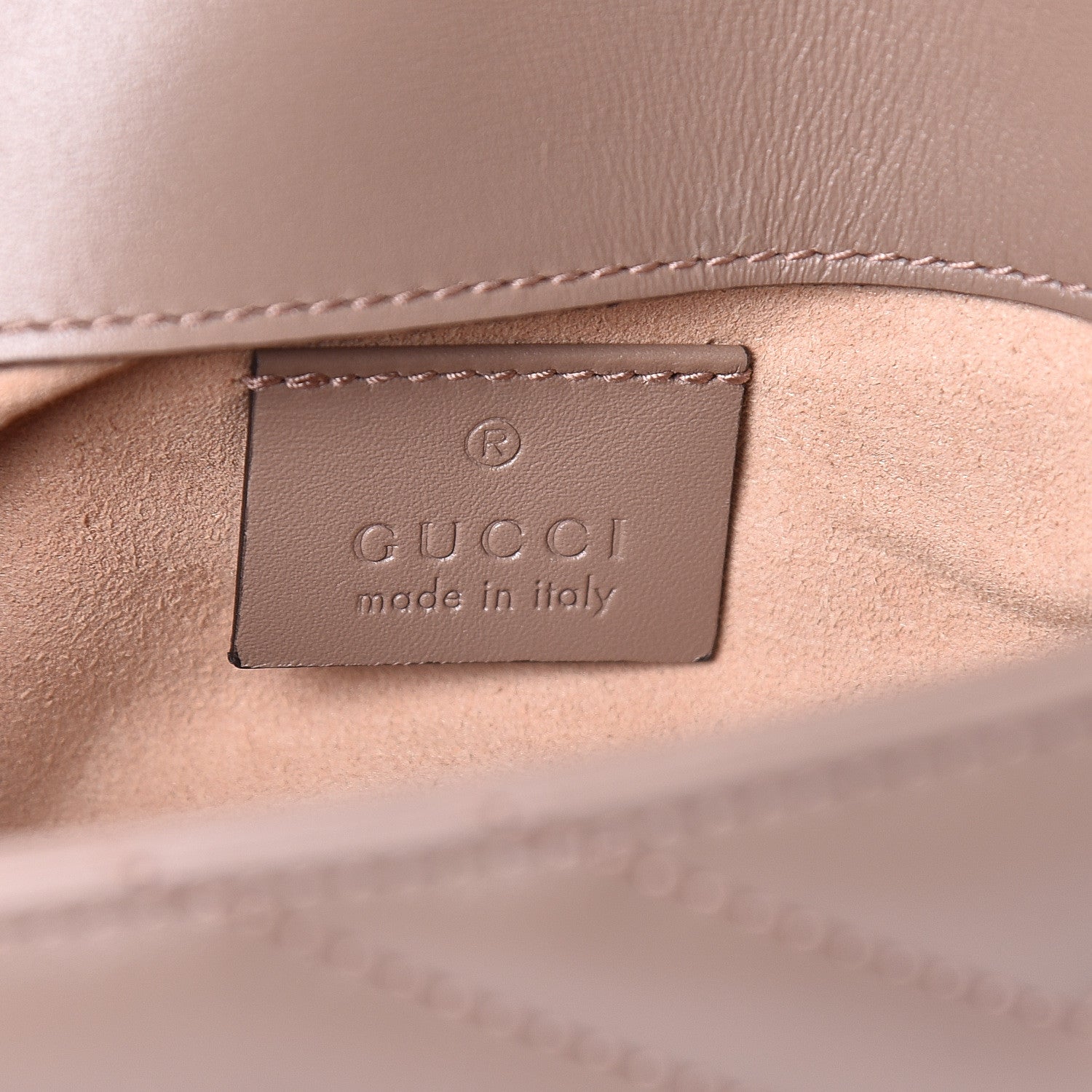 Gucci Calfskin Matelasse Super Mini GG Marmont Shoulder Bag Porcelain Rose 6 of 11