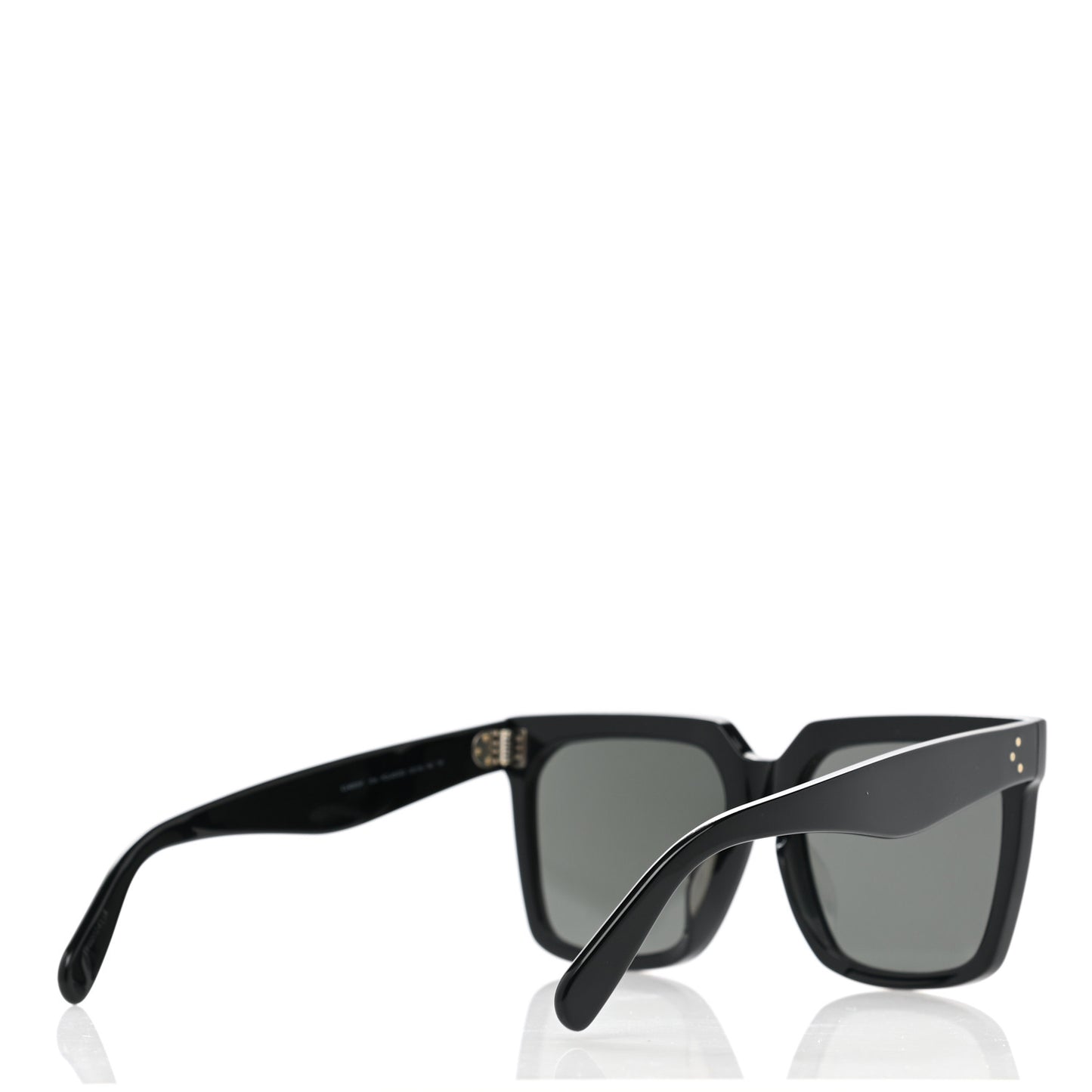 Acetate Polarized Oversized Square Sunglasses CL40055F Black