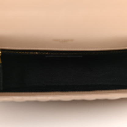 Saint Laurent Grain De Poudre Large Tri-Quilt Monogram Satchel Dark Beige 5 of 14