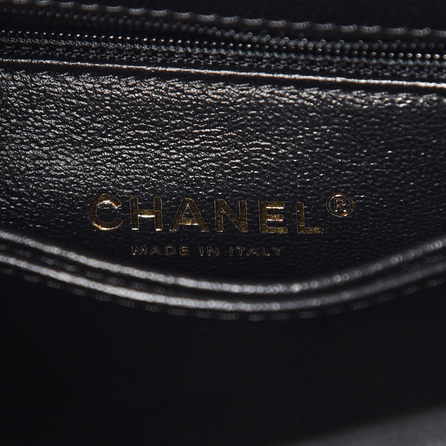 Caviar Lizard Quilted Mini Coco Handle Flap Black