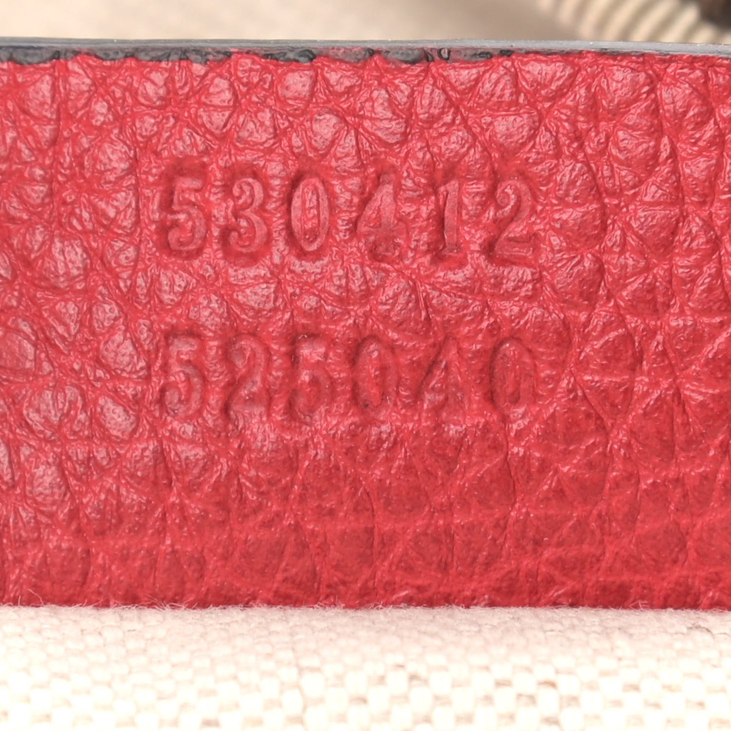 Grained Calfskin Logo Belt Bag Hibiscus Red