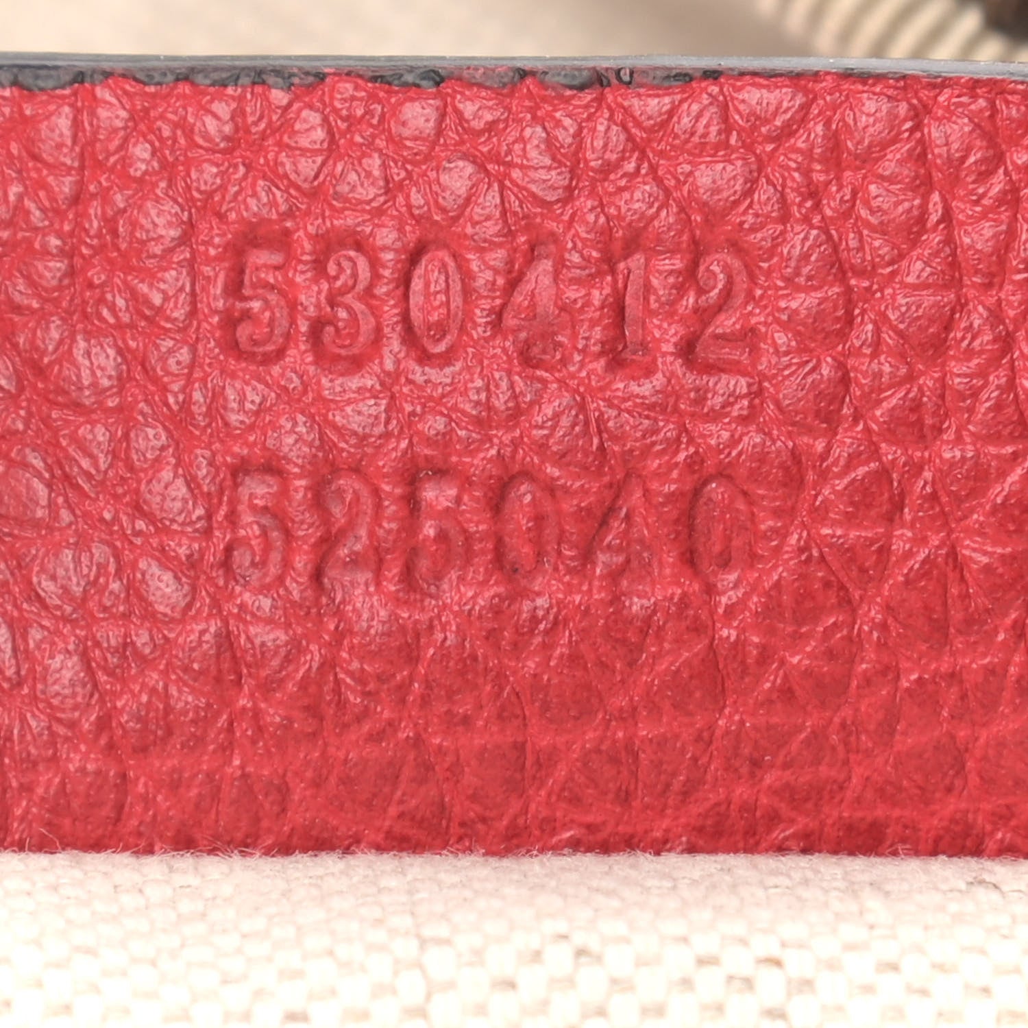 Gucci Grained Calfskin Logo Belt Bag Hibiscus Red 9 of 9