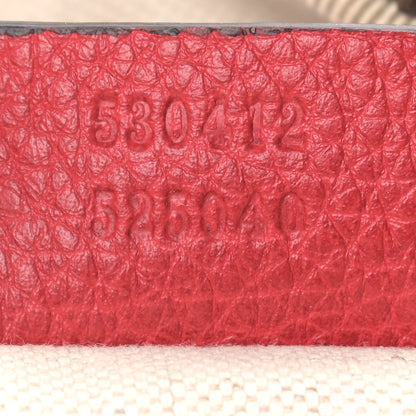 Gucci Grained Calfskin Logo Belt Bag Hibiscus Red 9 of 9