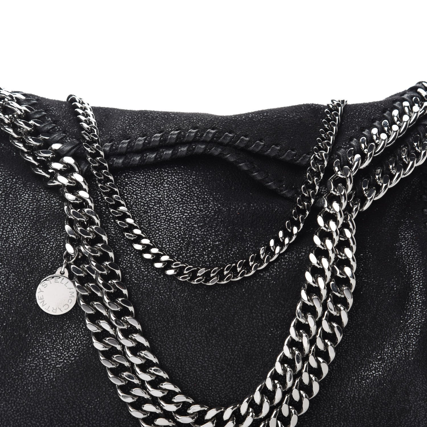 Stella McCartney Shaggy Deer Mini Falabella Fold Over Tote Black 10 of 10