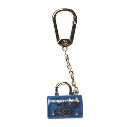 Louis Vuitton Resin Inclusion Speedy Bag Charm Key Chain Blue 3 of 7