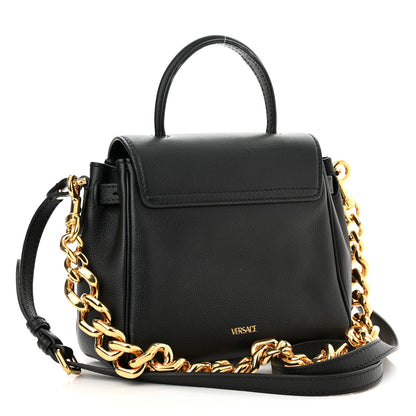 Versace Grained Calfskin Small La Medusa Top Handle Bag Black 3 of 11