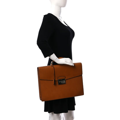 Prada Pigskin Briefcase Brown 2 of 16