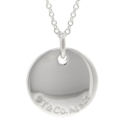 Tiffany Sterling Silver Letter M Disc Pendant Necklace 4 of 4