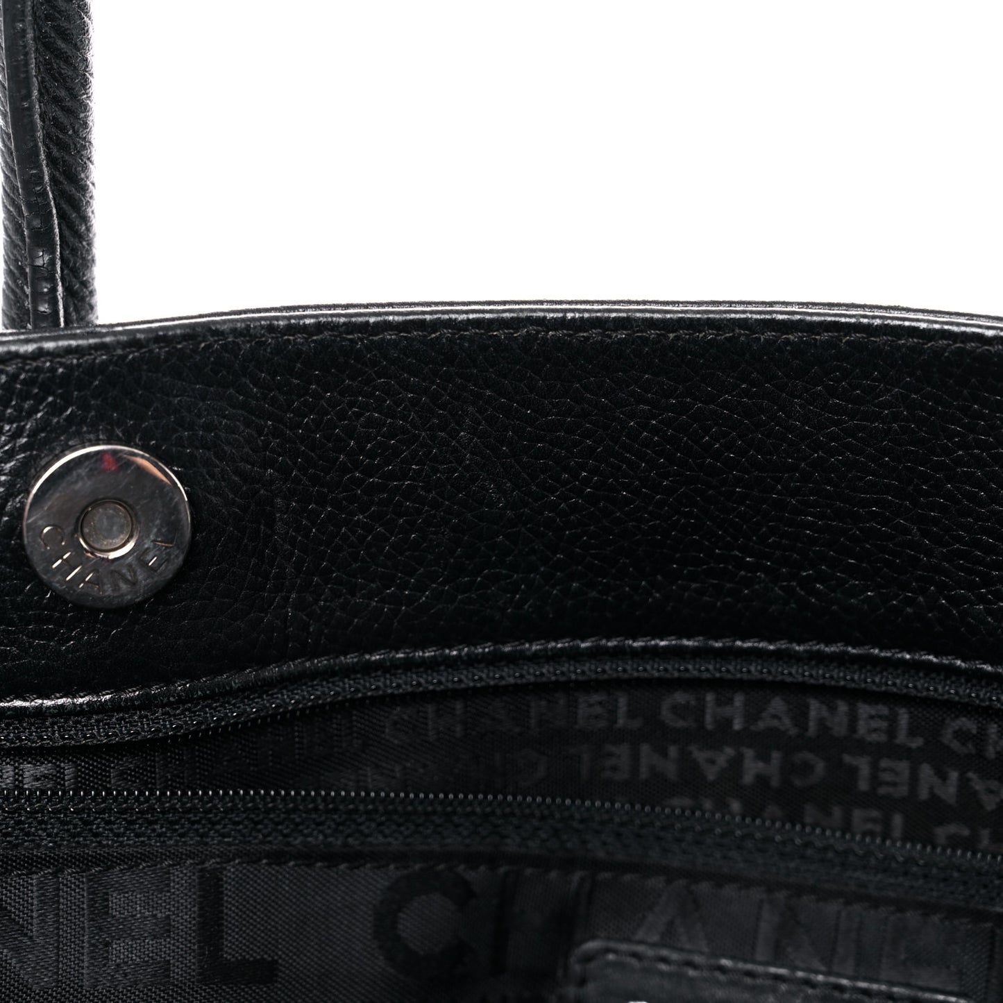 Calfskin Mademoiselle Lock Cerf Executive Shopper Tote Black